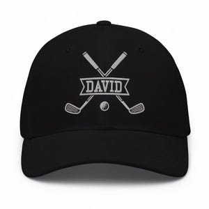 Embroidered Custom Name Golf Hat, Golfing Hat, Daddy Golfer Hat, Gifts For Golfers, Perforated Back Cap, Personalized Name Golf Cap