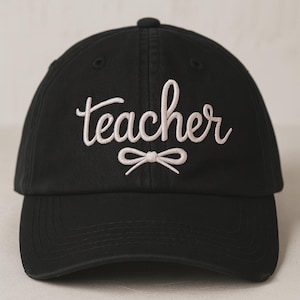 Trendy Teacher Embroidered Washed Hat, Teacher Appreciation Gift, Back to School Hat, Teach Hat, Teacher Baseball Cap, Teacher Gift