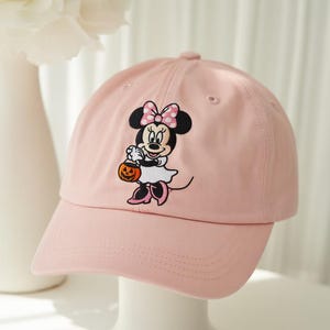 Minnie Halloween Cap, Vintage Embroidered Disney Dad Hat, Unisex Adjustable Baseball Cap, Cute Halloween Disney Gift, Halloween cap