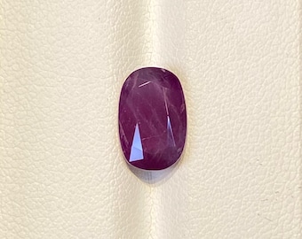 Saphir naturel ovale 3,610 ct - Pierre bleue non traitée