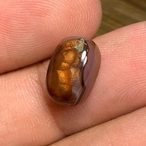 Mexican Fire Agate Cabochon • Oval Smooth Gemstone • Perfect for Handmade Rings & Pendants