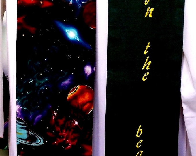 clergy stole, Pastor's Stole, Priest Stole, vestment, Creation, "in the beginning" MADE to ORDER