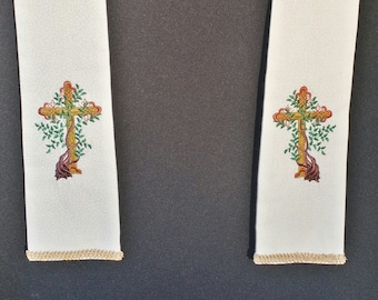 Clergy stole, Chaplain, visitation, Tree of Life Cross