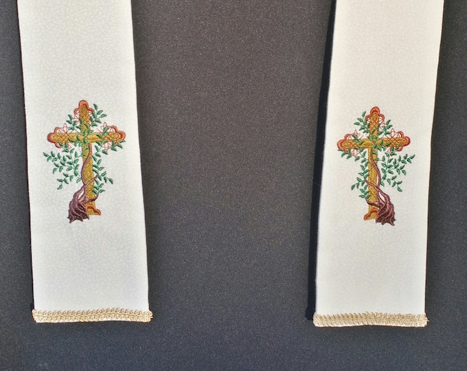 Clergy stole, Chaplain, visitation, Tree of Life Cross