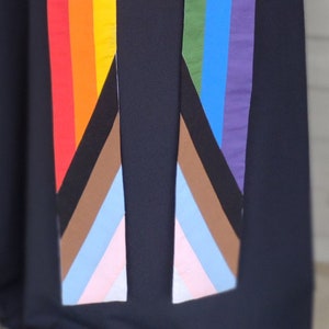 Clergy Stole, Vestment, Rainbow pieced, Inclusive Pride