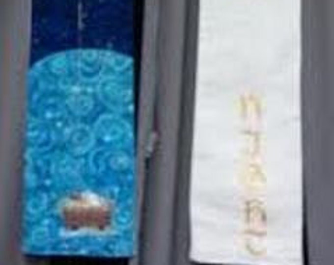 Clergy Stole, vestment, Advent and Christmas READY TO SHIP