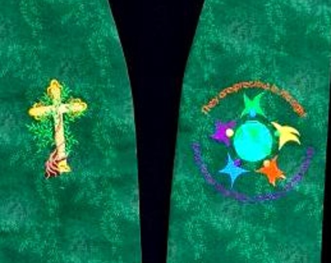 clergy stole, Priest Stole, Pastor's Stole, vestment  Children of the World, MADE to ORDER