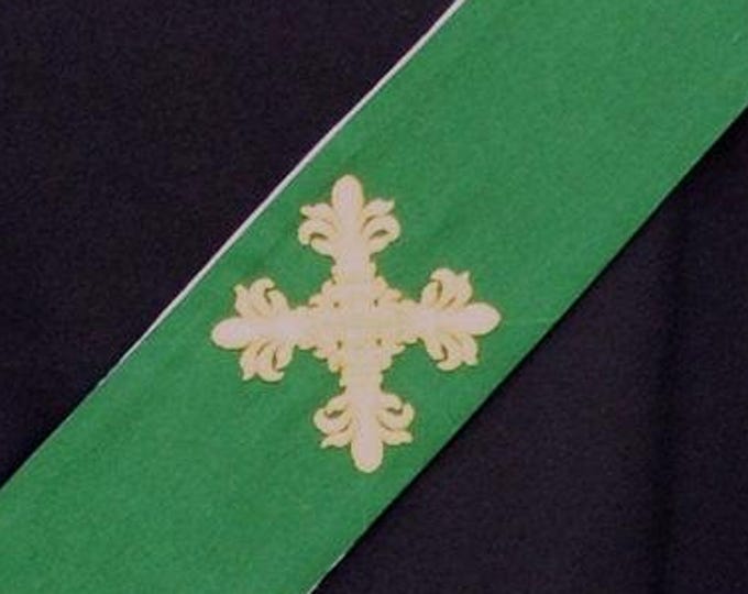 Deacon's Stole, Red, Green, Purple, Blue, white MADE TO ORDER