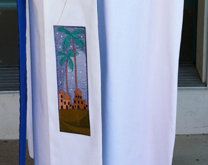 Deacon's Stole, Clergy Stole, Pastor's Stole, Priest Stole, Advent, Bethlehem, Christmas MADE TO ORDER