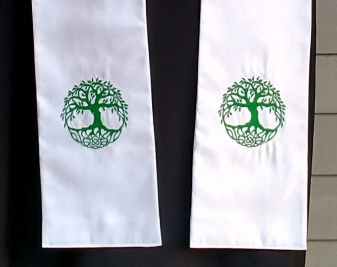 Celtic Tree of Life, Clergy Stole, Priest Stole, Pastors stole, Vestment, MADE TO ORDER