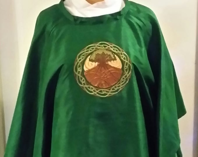 Chasuble for Pastors and Priests, Celtic Tree of Life,  Any color or fabric MADE to ORDER