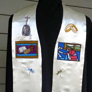 clergy stole, Pastor&#39;s Stole, Priest Stole, vestment, Custom Ordination stole,  MADE to ORDER