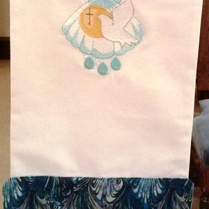 Baptism Banner for font, wall, altar, or pulpit, shell, MADE to ORDER