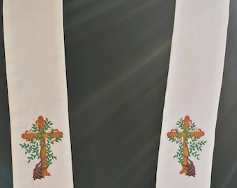 Clergy stole, Chaplain, visitation, Tree of Life Cross