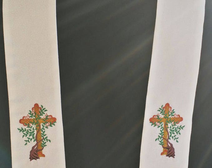 Clergy stole, Chaplain, visitation, Tree of Life Cross