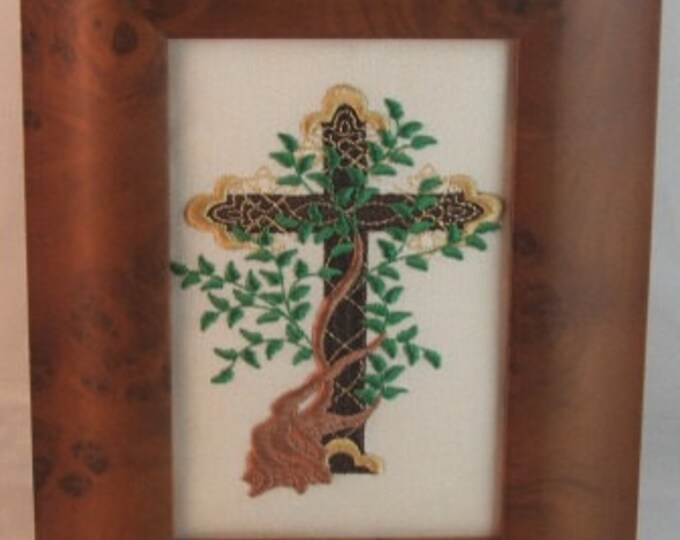 Embroidered Tree of Life Cross