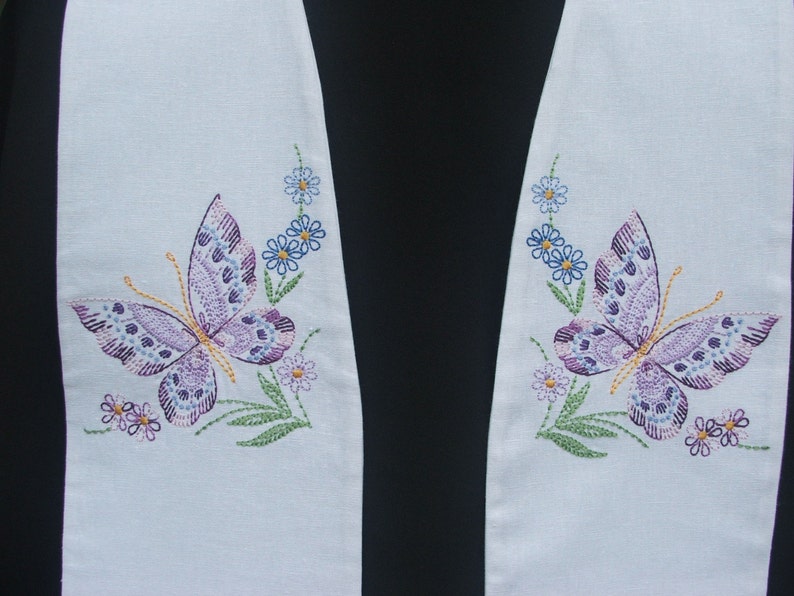 Clergy Stole Vestment White With Multicolored Butterfly - Etsy