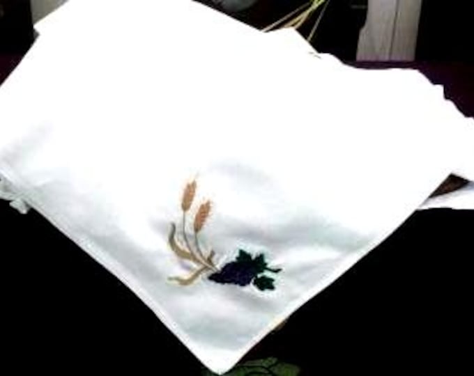 Communion Linens - Wheat and Grapes MADE TO ORDER