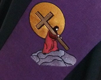 LENT Purple Deacon's stole, vestment, Made to Order