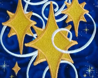 Clergy Stole, vestment, Advent Stars Blue or purple MADE TO ORDER