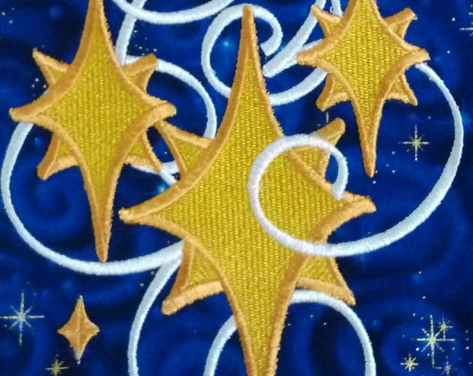 Clergy Stole, vestment, Advent Stars Blue or purple MADE TO ORDER