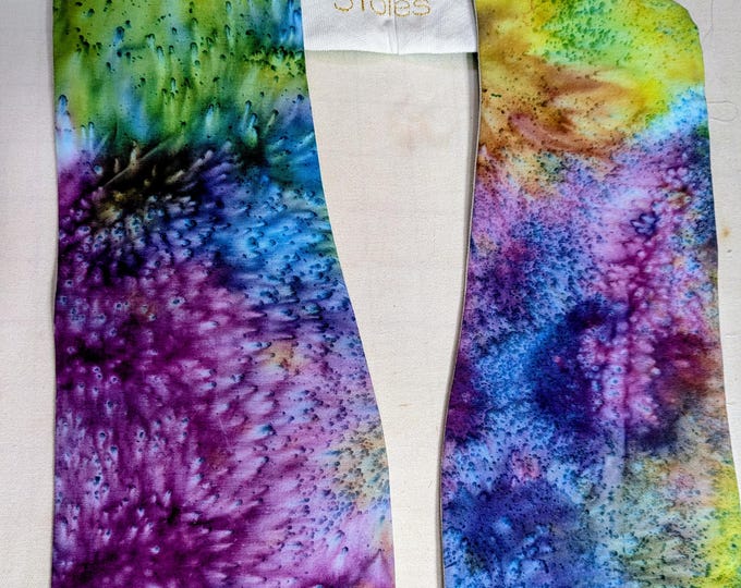 Clergy Stole, Pastor's Stole, Priest's stole, Vestments, Rainbow pattern