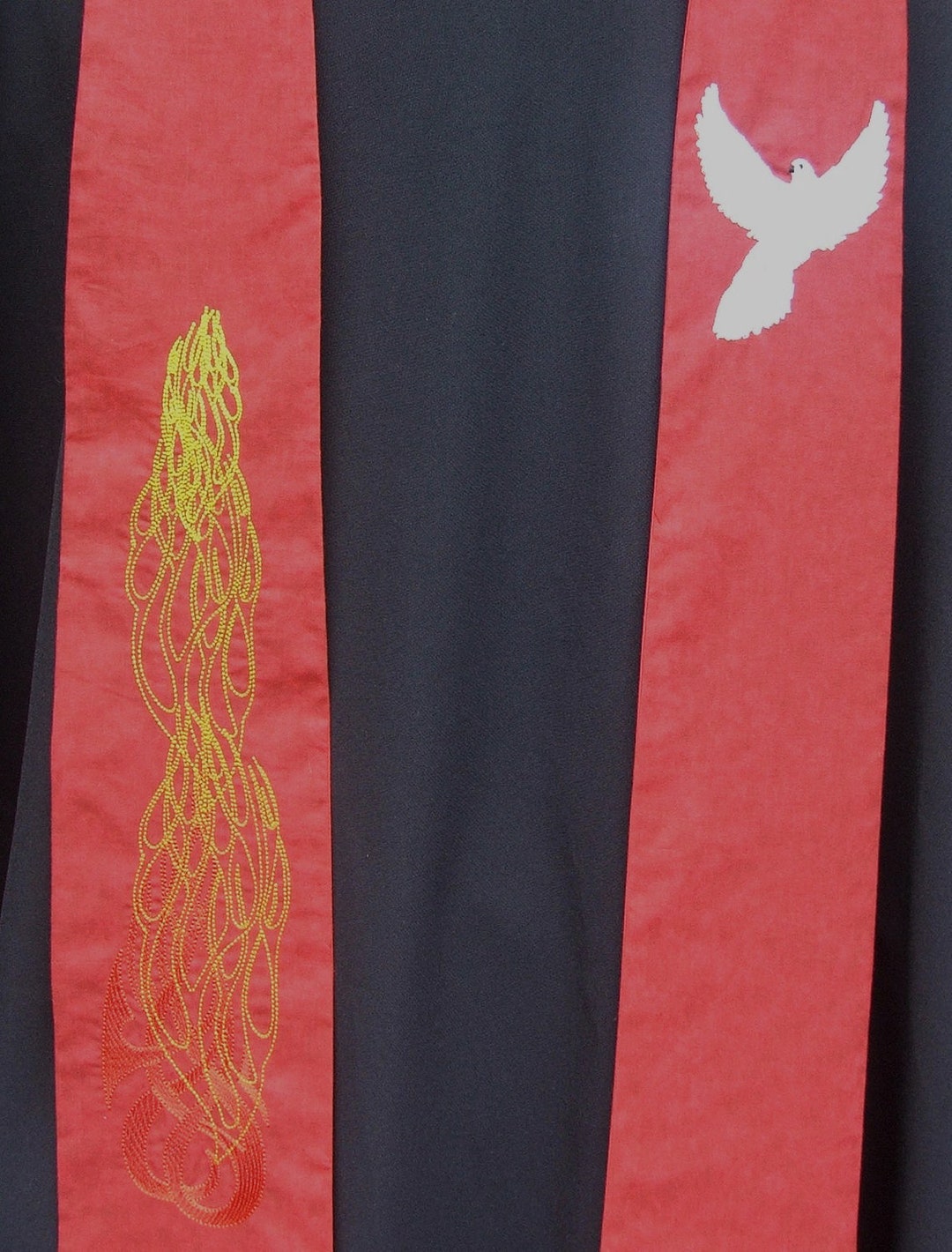Clergy Stole Vestment Red Flamesdove Pentecost - Etsy