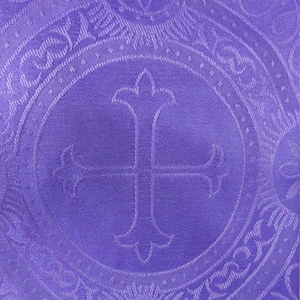 Klerus-Stola, Gewandung, Kreuz Brokatstoff, MADE TO ORDER