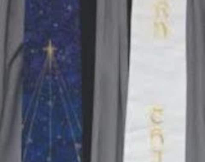 Clergy Stole, vestment, Advent and Christmas MADE TO ORDER