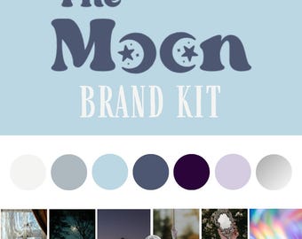 Moon Brand Identity Kit: Canva Brand Guide, Color Palette (Digital Download)