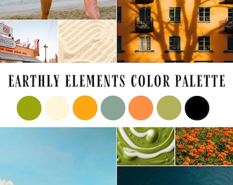 Earthy Color Palette Kit for Canva: Mood Board & Brand Templates (Digital Download)