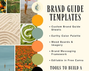 Earthy Brand Guide Template: Canva Brand Kit (Digital Download PDF)