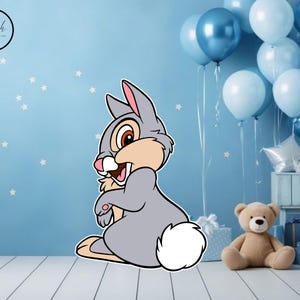 thumper bambi cutout props, bambi cutouts, bambi Birthday backdrop party cutouts standees, yard cutout digital bambi Baby shower decor