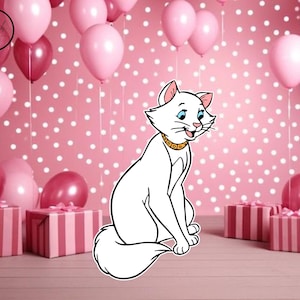 duchess aristocats cutout, aristocats Birthday backdrop party cutouts standees cutout props yard cutout digital aristocats Baby shower decor