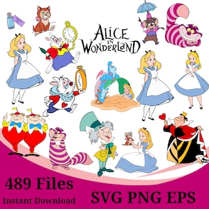 alice in wonderland svg bundle,, alice and wonderland png bundle, alice svg, alice png, alice clipart alice and wonderland svg digital