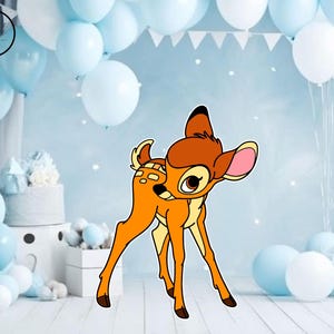 bambi backdrop, bambi cutout,  bambi Birthday backdrop party cutouts standees cutout props yard cutout digital bambi Baby shower decor