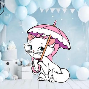 backdrop marie aristocats cutout props aristocats Birthday backdrop party cutouts standees yard cutout  marie aristocats Baby shower decor