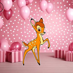 bambi cutout props bambi cutouts, bambi cutout, bambi Birthday backdrop party cutouts standees yard cutout digital bambi Baby shower decor