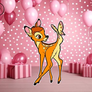 bambi Birthday backdrop, bambi cutouts, bambi cutout, bambi party cutouts standees cutout props yard cutout digital bambi Baby shower decor