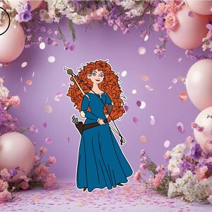 Brave Merida Birthday Backdrop, Party Cutout (Digital Cutout)