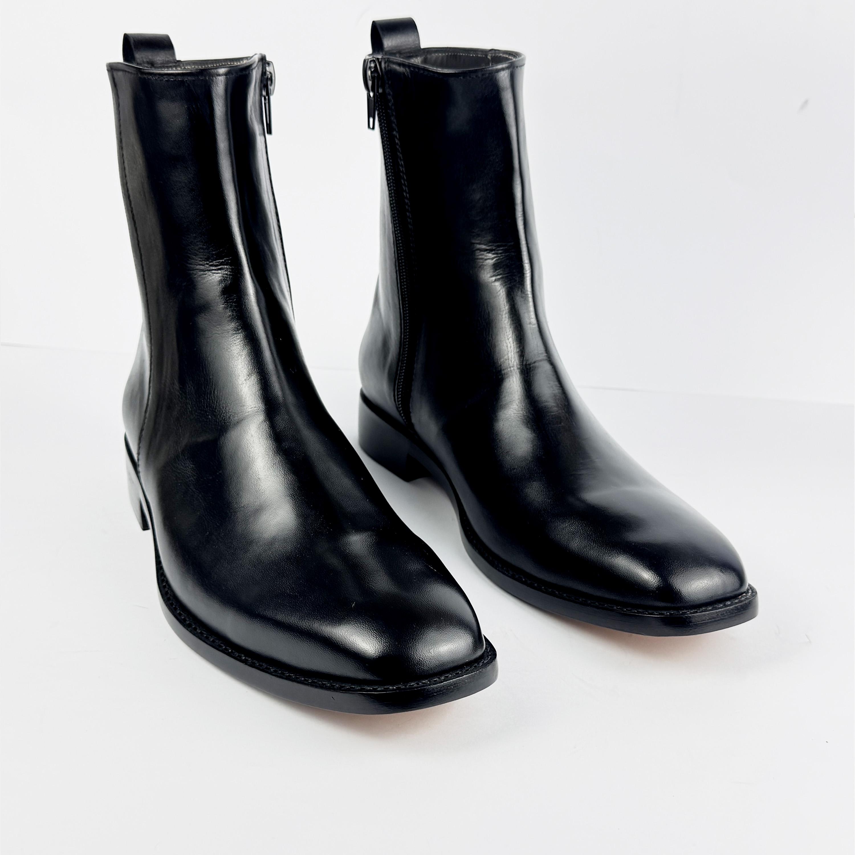 1970's Leather Boots Zip up Mens - Etsy UK