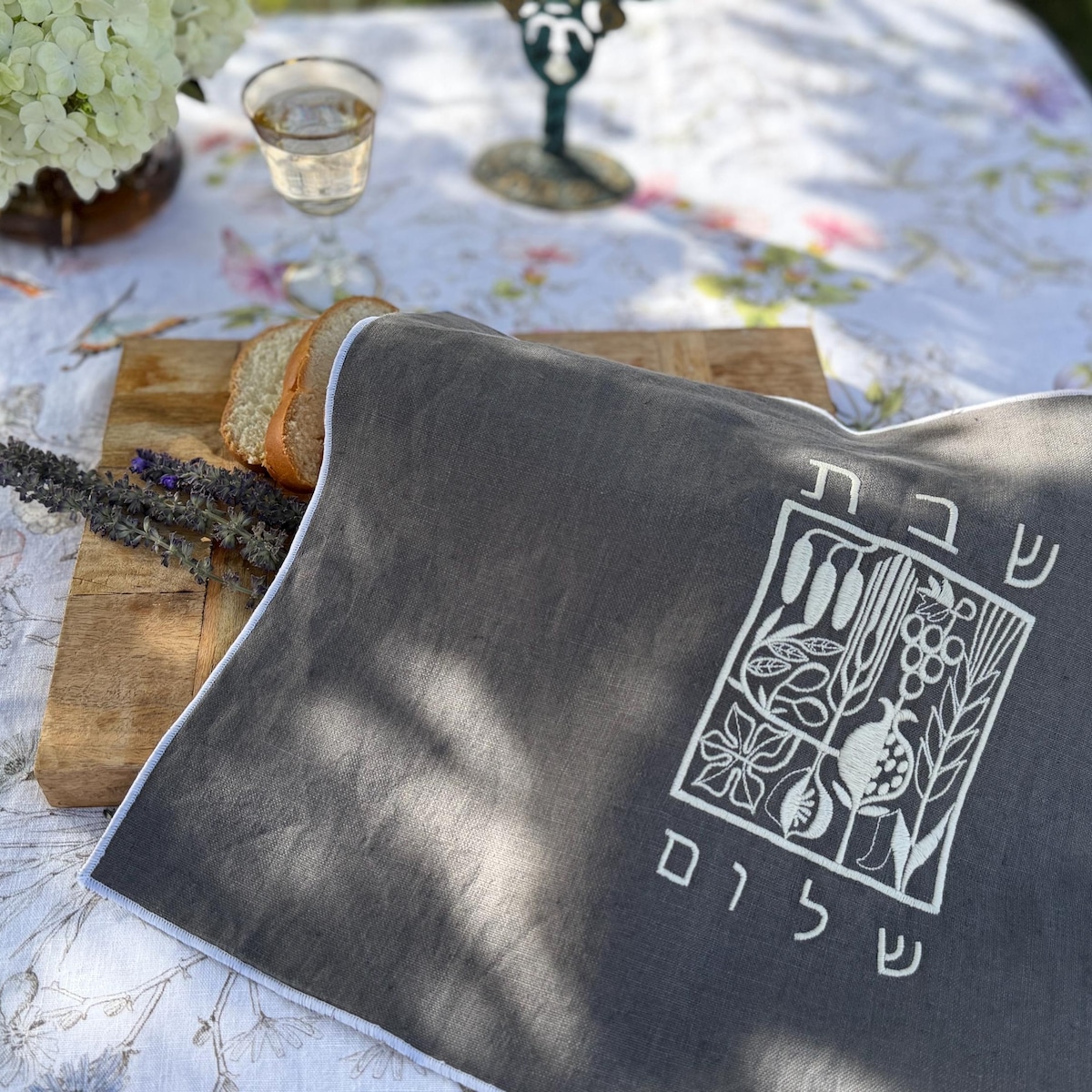 Linen Embroidered Mid Century Challah Cover - Etsy