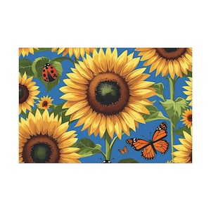 Sunflower Gift Wrap Papers | Vibrant Floral Wrapping, Eco-Friendly Birthday Gift Wrap, Holiday Packaging, DIY Crafts, Special Occasions