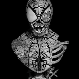 Spiderman Zombie/Bust/Sculpture/3D Resin Model/Collectible Figure