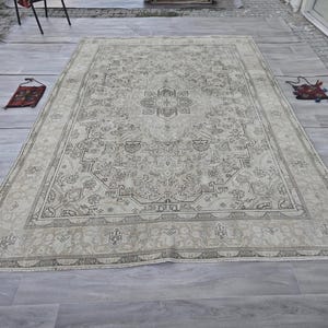 8x11 Vintage Turkish Rug, Oversized Persian Rug, Large Living Room Area Rug, 7.9x11.2 Feet