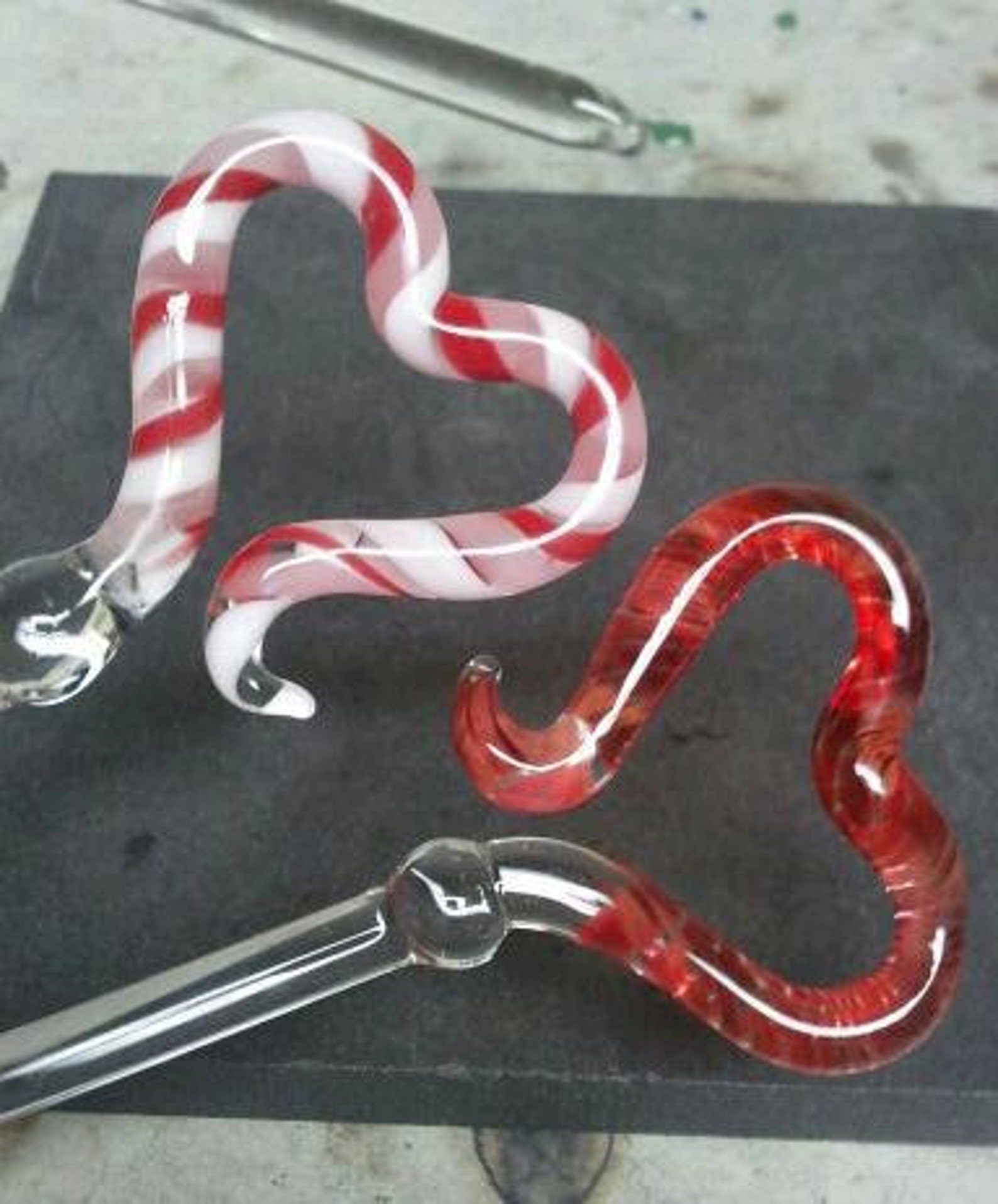 Love Heart Swizzle Sticks Curled Bottom Set of Two Etsy