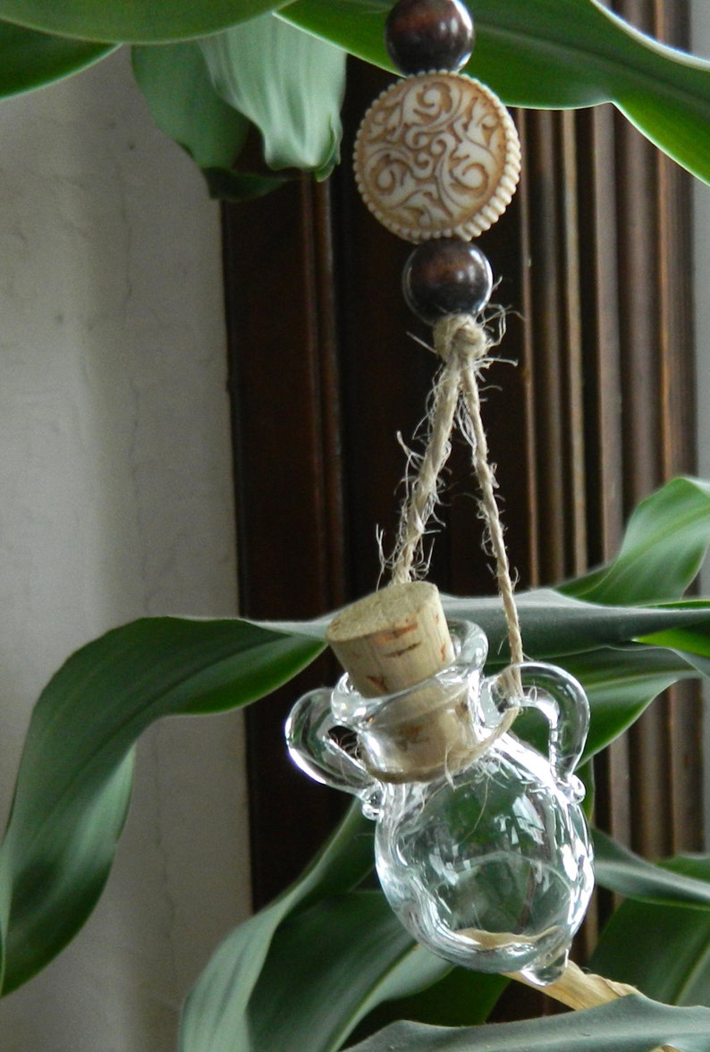 Hand Blown Clear Glass Bottle/Jar with Handles and cork Etsy