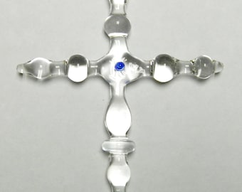 Hand Sculpted Glass Cross