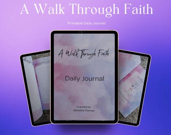 Diario de oración digital / Cuaderno de estudio y reflexión bíblica cristiana (descarga instantánea en PDF tamaño A4/A5)