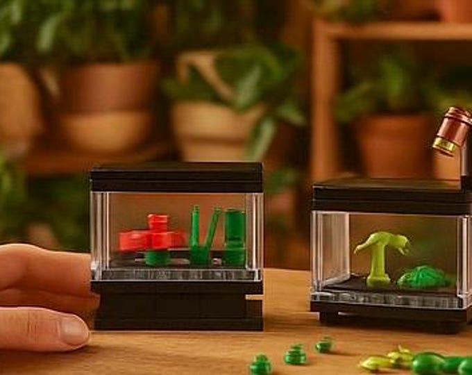 DIY LEGO Terrarium Kit with Supplies – Build Your Own Mini Garden | Fun Plant Gift for Kids & Adults STEM